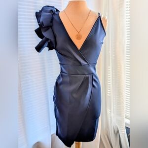 VENUS Royal Blue One-Shoulder Dress